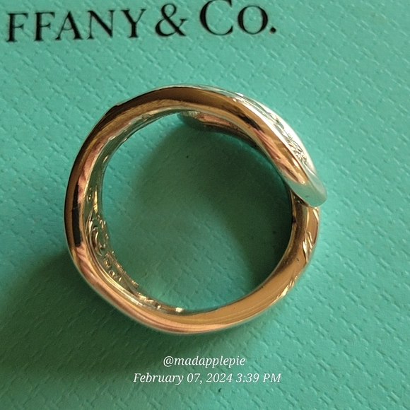 1870 Tiffany & Company Saratoga Spoon Ring in Sterling Silver Luxury Vintage #80 - Picture 5 of 16